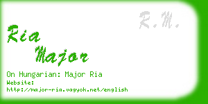 ria major business card